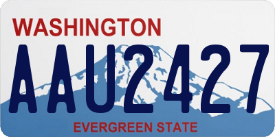 WA license plate AAU2427