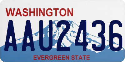 WA license plate AAU2436