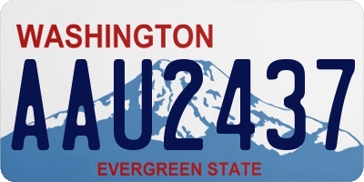 WA license plate AAU2437