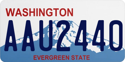 WA license plate AAU2440