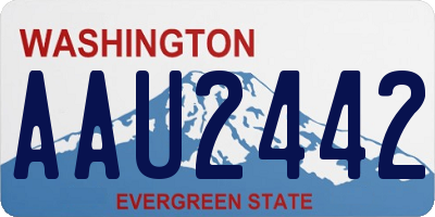 WA license plate AAU2442