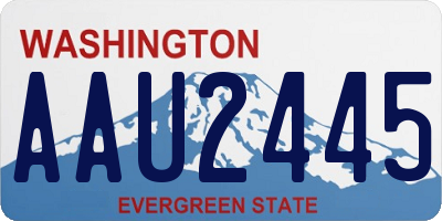 WA license plate AAU2445