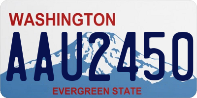 WA license plate AAU2450