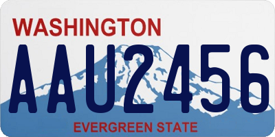 WA license plate AAU2456