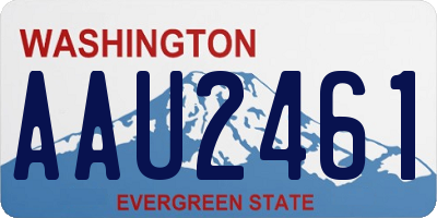 WA license plate AAU2461