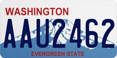 WA license plate AAU2462