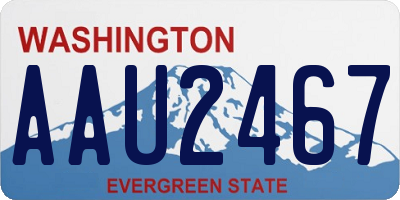 WA license plate AAU2467