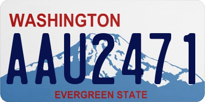 WA license plate AAU2471