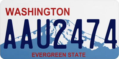 WA license plate AAU2474
