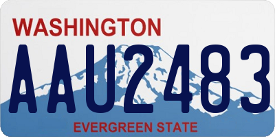 WA license plate AAU2483