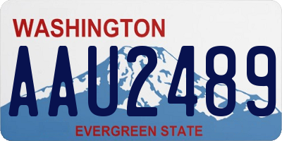 WA license plate AAU2489