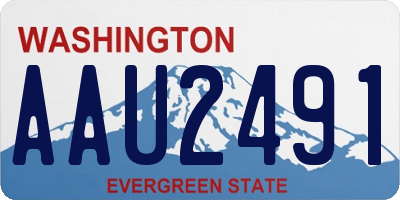 WA license plate AAU2491