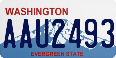 WA license plate AAU2493