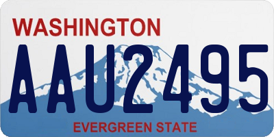WA license plate AAU2495