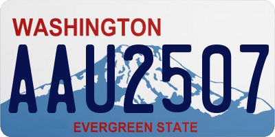 WA license plate AAU2507
