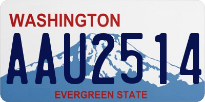 WA license plate AAU2514