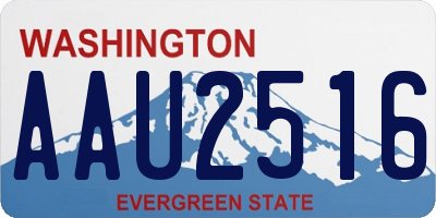 WA license plate AAU2516