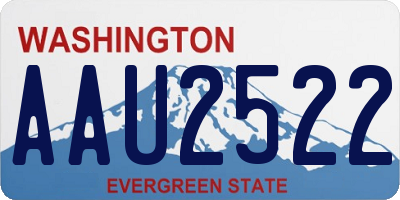 WA license plate AAU2522