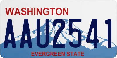 WA license plate AAU2541