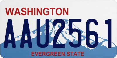 WA license plate AAU2561