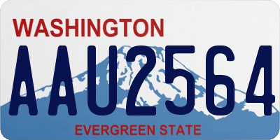 WA license plate AAU2564