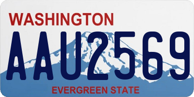 WA license plate AAU2569