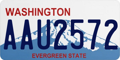 WA license plate AAU2572