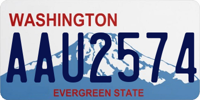 WA license plate AAU2574
