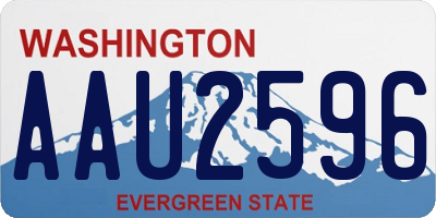 WA license plate AAU2596