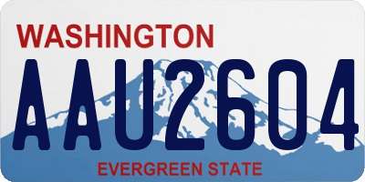 WA license plate AAU2604
