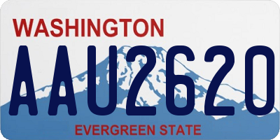 WA license plate AAU2620