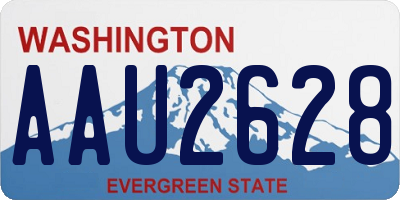 WA license plate AAU2628