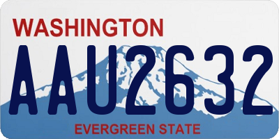 WA license plate AAU2632