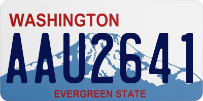 WA license plate AAU2641