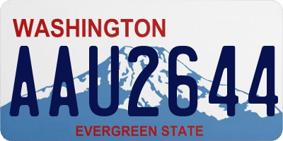WA license plate AAU2644
