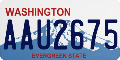WA license plate AAU2675