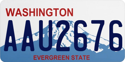 WA license plate AAU2676