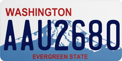 WA license plate AAU2680