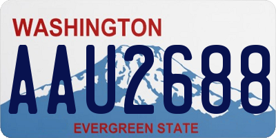 WA license plate AAU2688