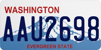 WA license plate AAU2698