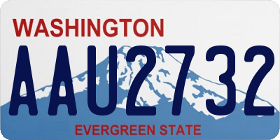 WA license plate AAU2732