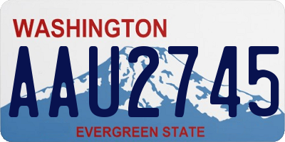 WA license plate AAU2745