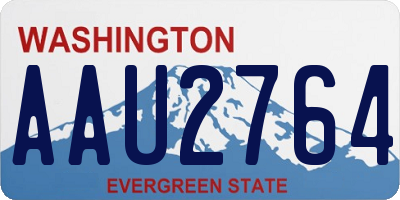 WA license plate AAU2764