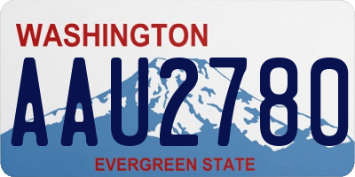 WA license plate AAU2780