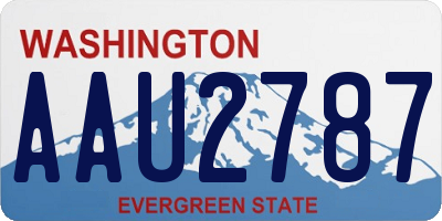 WA license plate AAU2787