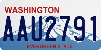 WA license plate AAU2791