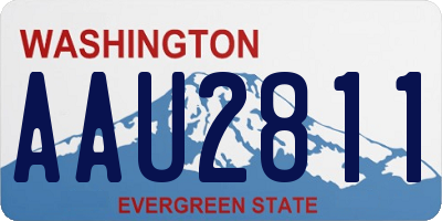 WA license plate AAU2811