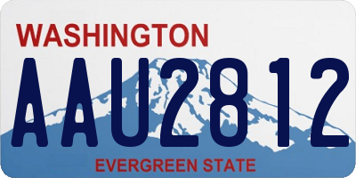 WA license plate AAU2812