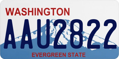 WA license plate AAU2822