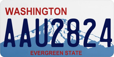 WA license plate AAU2824